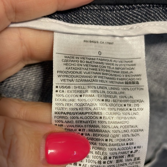 Banana Republic prima cotton women’s Heather navy blue 1 button closure blazer 0 - Picture 9 of 14